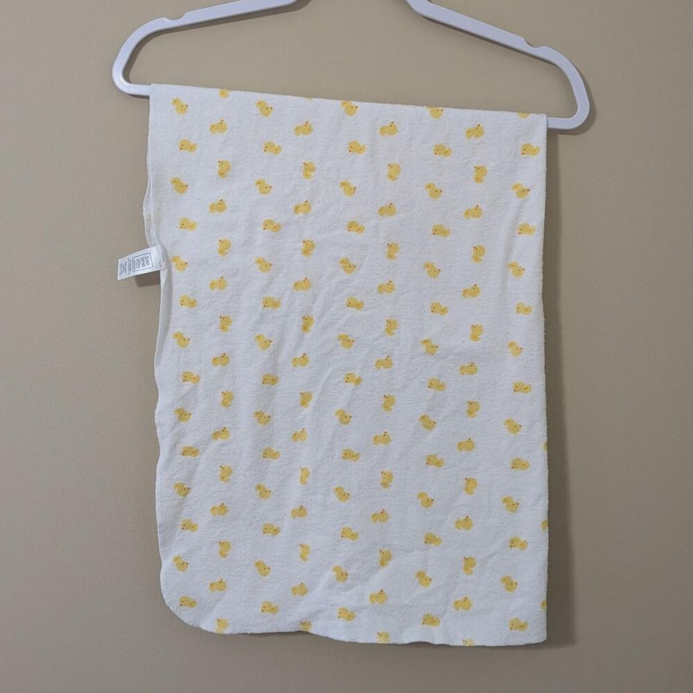 Just One You Carter's Yellow Cotton Baby Blanket With Small Yellow Ducklings